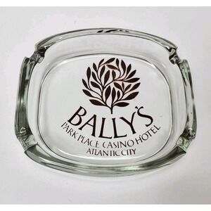 Vintage Bally's Park Place Casino Hotel Clear Glass Ashtray Atlantic City NJ